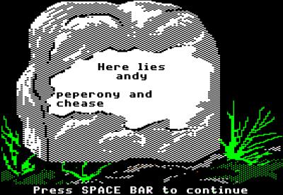Image result for here lies andy peperony and chease